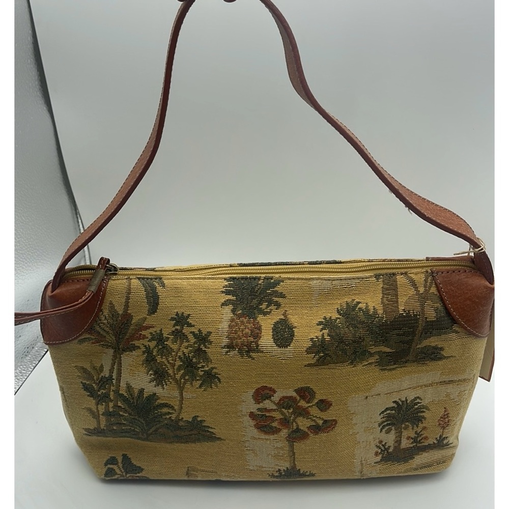 Tommy Bahama Tan & Brown Tropical Tapestry Hobo Bag